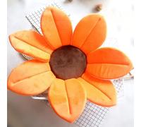 Almohadilla de baño para bebé recién nacido, bañera plegable con flores para bebé, fregadero floreciente, baño para jugar al bebé, tapete de cojín de girasol (naranja)