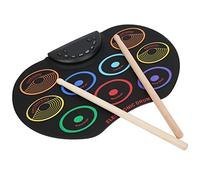 Almohadilla de Batera Electrnica, Kit de Instrumentos de Percusin de Almohadilla de Batera Electrnica Enrollada a Mano Porttil para Principiantes Adultos (Color del iris