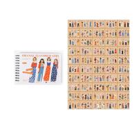 Almohadilla de calcomanías multifuncional con diseños de naranjas coloridas para niñas, álbum de calcomanías seguras con textura de PET para niños y adultos, bonitos accesorios de oficina