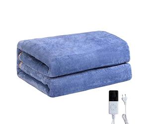 Almohadilla de calefacción 1 ~ 12 h Temporización 9 Temperatura de depuración Manta de calefacción suave y cómoda Sábana de colchón cálida Cómoda Sábana de cama de calefacción Protección contra fallos de energía Mwm-990 (azul J)
