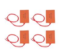Almohadilla de Calefacción de Goma de Silicona, 4 Piezas 15W 12V Alfombrilla de Calefacción de Silicona Flexible Manta de Calefacción de Goma Cama Caliente para Equipos Industriales