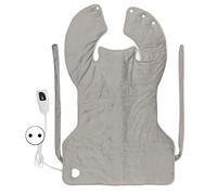 Almohadilla de Calefacción Eléctrica, Felpa Suave 6 Engranajes Chal de Envoltura de Cuello Calentado Eléctrico Ajustable para Hombro de Pierna Gris Plateado 94 X 56 Cm / 37 X 22 Pulgadas(#2)