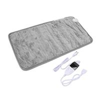 Almohadilla de Calefacción Eléctrica para Aliviar el Dolor 6 Ajustes de Engranaje Suave Hombro Cuello Rodilla Calentamiento Almohadilla de Calefacción para Oficina en Casa(US Plug-Gris)