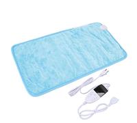 Almohadilla de Calefacción Eléctrica para Aliviar el Dolor 6 Ajustes de Engranaje Suave Hombro Cuello Rodilla Calentamiento Almohadilla de Calefacción para Oficina en Casa(US Plug-Azul)