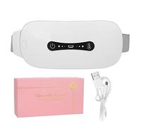 Almohadilla de Calefacción Menstrual 3 Engranajes Cinturón de Calefacción de Calambres Ajustable Cinturón de Calefacción de Soporte de Cintura, Reducción de Ruido Inteligente, para(blanco)