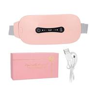 Almohadilla de Calefacción Menstrual 3 Engranajes Cinturón de Calefacción de Calambres Ajustable Soporte de Cintura Cinturón de Calefacción Cinturón de Masaje de Calentamiento Abdominal(Rosa)