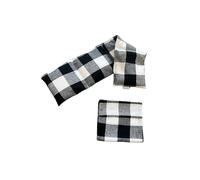 Almohadilla de calefacción para microondas con bolsa lavable, Cuadros negros con bolsa, 1