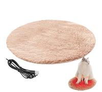 Almohadilla de calentamiento de gato redonda de 15.7 pulgadas USB con cama de gato calentado con 82.4 ° F temperatura constante impermeable ＆ almohadilla de calentamiento de mascotas de invierno resi