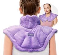 Almohadilla de calentamiento para microondas para cuello y hombros, alivio del dolor de espalda con calor húmedo para cuello y almohadilla de calentamiento para microondas, terapia de frío y calor