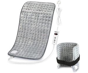 Almohadilla de calor eléctrica para aliviar el dolor de espalda, almohadilla de calefacción con apagado automático en 90 minutos, 3 ajustes de nivel de calor, lavable a máquina, Mia&Coco 30 x 60 cm