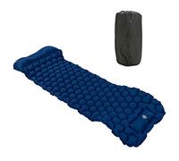 Almohadilla de camping para dormir, colchoneta inflable para tienda de campaña y hamaca, cojín laminado de nailon 40D con TPU y válvula de doble vía, almohadilla ligera y portátil (Azul marino)