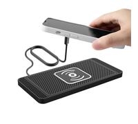 Almohadilla de carga inalámbrica para coche, almohadilla de carga antideslizante de 15 W para coche, alfombrilla de carga inalámbrica rápida para teléfono móvil, interior de coche, para casa, vehículo