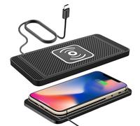 Almohadilla de carga inalámbrica para coche, cargador inalámbrico de coche, carga rápida, para vehículos, cable de 39 pulgadas, alfombrilla de detección automática para salpicadero, camión