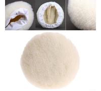 Almohadilla de cera de pulido de lana de 7 pulgadas con bucle para limpieza de vidrio de coche, material de lana artificial para pulir carpintería, metal y otras superficies