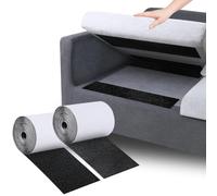 Almohadilla de cojín antideslizante, cinta de enrollada con adhesivo para reducir eficazmente el deslizamiento de los cojines del sofá (10 cm x 3 m, negro)