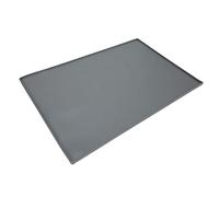 Almohadilla de Comida para Perros, Alfombrilla de Alimentación para Mascotas Evita Derrames Flexible para Cuenco de Comida de Agua (Gris)
