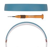 Almohadilla de Diadema de plástico Geekria, Compatible con Auriculares Beats Solo 4, Pieza de reparación para la Banda de Repuesto (Azul)
