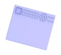 Almohadilla de dibujo portátil de silicona de 50 x 40 cm, para niños, estudiantes, artistas, acuarela, proyecto de pintura al óleo, paleta portátil