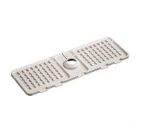 Almohadilla de drenaje de grifo de silicona, tapete de silicona para fregadero de cocina, almohadilla de colección de agua, antideslizante, plegable, protector de fregadero impermeable (gris)