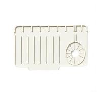 Almohadilla de drenaje para fregadero de cocina hecha de silicona para resistencia a salpicaduras y flujo de agua rápido en el fregadero, 27 x 15 cm, secado funcional (beige)