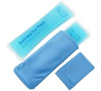 Almohadilla de enfriamiento de hielo perineal, compresas frías posparto, paquete de hielo de gel, terapia de frío para mujeres después del embarazo y el parto, 2 paquetes de hielo y 3 fundas (azul)
