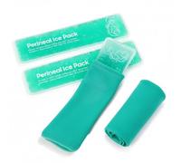Almohadilla de enfriamiento de hielo perineal, compresas frías posparto, paquete de hielo de gel, terapia de frío para mujeres después del embarazo y el parto, 2 paquetes de hielo y 3 fundas (verde)