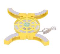 Almohadilla de enfriamiento para computadora portátil, Fuente de alimentación USB Base de enfriamiento Luminosa para computadora portátil Plegable con Almohadillas Antideslizantes(Amarillo)