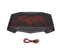 Almohadilla de enfriamiento para computadora portátil para juegos con 3 ventiladores de enfriamiento silenciosos LED rojos 5 ángulos ajustables Puertos USB duales Diseño