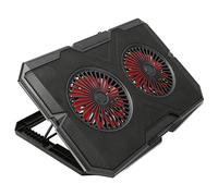 Almohadilla de Enfriamiento para Computadora Portátil RGB, Soporte para Computadora Portátil para Juegos con Ventiladores Silenciosos Duales Y 7 Alturas Ajustables, Dos Puertos USB, para Computadoras