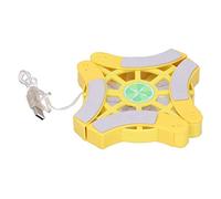Almohadilla de Enfriamiento Plegable para Computadora, Soporte Plegable para Computadora Portátil para Juegos Que Emite Luz con Doble Ventilador, USB Recargable para Tableta Portátil (Amarillo)