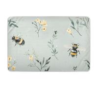 Almohadilla de entrenamiento para orinal con diseño de flores y abejas verdes, muy absorbentes, para cama, a prueba de fugas, de secado rápido, colchón de viaje para bebés y niños pequeños, 52