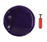 Almohadilla de equilibrio para yoga Cojín suave engrosado para la recuperación del tobillo con bomba Color púrpura Material ecológico Diseño de masaje de doble cara para
