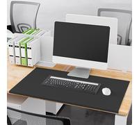 Almohadilla de escritorio de cuero, alfombrilla de escritura con protector de bordes, alfombrilla grande para mouse para oficina, hogar, trabajo, protector de mesa de escritorio impermeable, tapete de