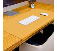 Almohadilla de escritorio de piel, protector de mesa grande antideslizante, tapete impermeable para escritorio de oficina y escritorio para portátil, tapete de ratón de piel sintética con protector de