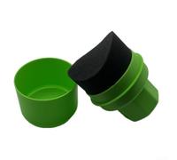 Almohadilla de esponja para encerar neumáticos con cepillo de detalles para neumáticos de coche, garantiza una aplicación consistente y brillo de neumáticos de larga duración (flexión verde)