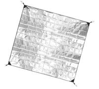 Almohadilla de espuma de aluminio para dormir, de doble cara, impermeable, para tienda de campaña, alfombrilla aislante térmica, fácil de llevar, picnic de aluminio grueso