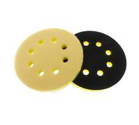Almohadilla de espuma para lijadora orbital, 5 pulgadas, 8 agujeros, interfaz de esponja para pulidora DA, respaldo de disco de lijado húmedo y seco para coches, barcos, muebles