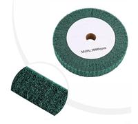 Almohadilla de estropajo de solapa no tejida, disco de pulido de 6 pulgadas, resistente al agua/aceite, molienda de arena fina (verde 150 x 25)