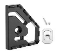 Almohadilla de extensión de Pedal de palanca de freno trasero de aleación de aluminio CNC, reposapiés agrandado para CRF1000L CRF1100L Africa Twin ADV, negro (Negro Superior: 84661 3K000HZ, 84661