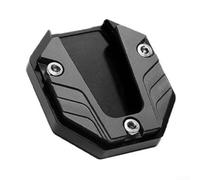 Almohadilla de extensión de soporte para motocicletas y scooters eléctricos para evitar el hundimiento y la punta del soporte lateral (negro)