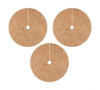 Almohadilla de fibra de coco, 3 piezas de alfombrilla plana que retiene el agua, resistente a la hierba, grosor de la alfombrilla redonda de 0,6 a 0,8 cm + tarifa de embalaje de 35 cm