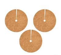 Almohadilla de fibra de coco, 3 piezas de alfombrilla plana que retiene el agua, resistente a la hierba, grosor de la alfombrilla redonda de 0,6 a 0,8 cm + tarifa de embalaje de 40 cm