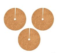 Almohadilla de fibra de coco, 3 piezas de alfombrilla plana que retiene el agua, resistente a la hierba, grosor de la alfombrilla redonda de 0,6 a 0,8 cm + tarifa de embalaje de 45 cm