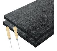Almohadilla de fieltro de aguja de lana natural con 2 agujas de fieltro de 11.8 x 7.8 pulgadas, kit de fieltro de aguja para principiantes, profesionales, bricolaje, 2 piezas