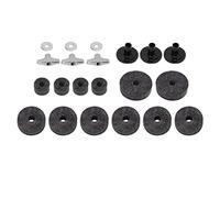 Almohadilla De Fieltro Para Platillos De Tambor, Accesorios De Repuesto De Platillos Que Incluyen Tuercas Con Ranura En T, Arandelas, Fundas De Platillos Para Juego De Batería, 21 Uds.(Gris)