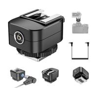 Almohadilla de flash para cámara con cable flash de PC, soporta medición automática TTL, sincronización de alta velocidad para Godox IM30 IM20 IM22 Mini Flash Hot Shoe Riser adaptador (para Nikon)