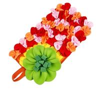 Almohadilla de forraje de animales con diseño de flores, herramienta de entrenamiento para conejos, tabla de alimentación sostenible, herramienta decorativa de enriquecimiento de animales, decoración