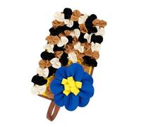 Almohadilla de forraje de animales con diseño de flores, herramienta de entrenamiento para conejos, tabla de alimentación sostenible, herramienta decorativa de enriquecimiento de animales, decoración