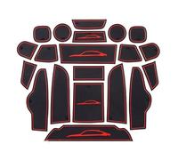 Almohadilla De Goma para BMW X3 F25 X4 F26 2011~2018 Antideslizante para Puerta Ranura Almacenamiento Alfombrilla Interior Protege la Superficie Original del vehículo.(Rojo)