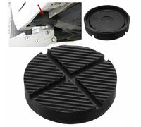 Almohadilla de goma para soporte de suelo con ranuras cruzadas para evitar que el chasis se pellizque y se doble durante el mantenimiento del vehículo, color negro, 12,5 cm